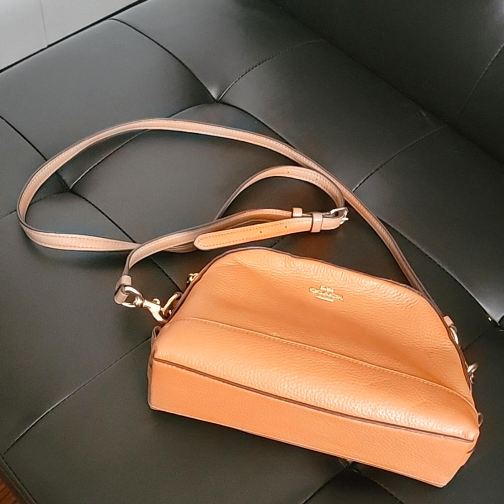 Coach tan crossbody bag